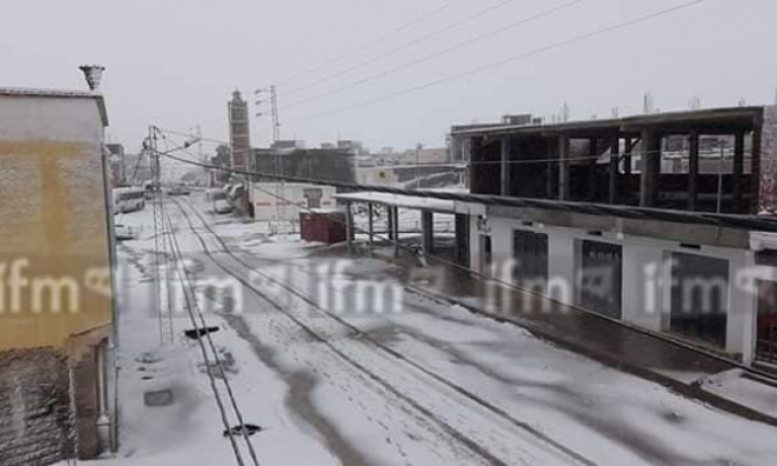 تساقط الثّلوج بولاية القصرين