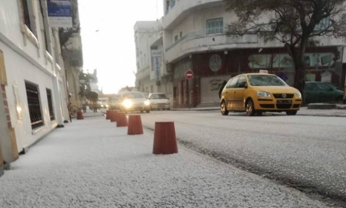 بنزرت: البرد يكسو الطرقات بعدد من المدن