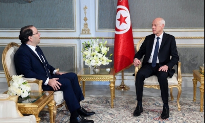 رئيس الجمهوريّة قيس سعيّد يلتقي برئيس حكومة تصريف الأعمال 