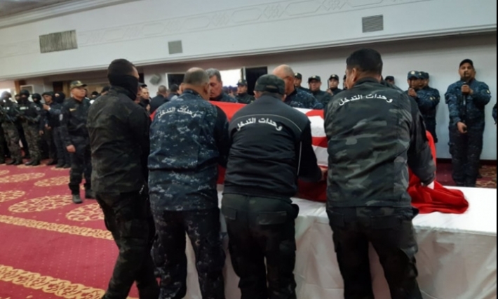 مراسم تأبين الشهيد توفيق الميساوي في ثكنة بوشوشة