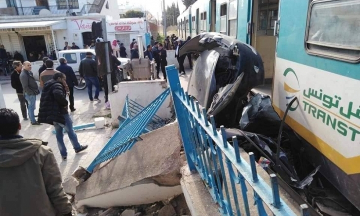 المكلف بالإعلام في شركة نقل تونس يروي تفاصيل حادث اصطدام قطار بسيارة في قرطاج بيرصا