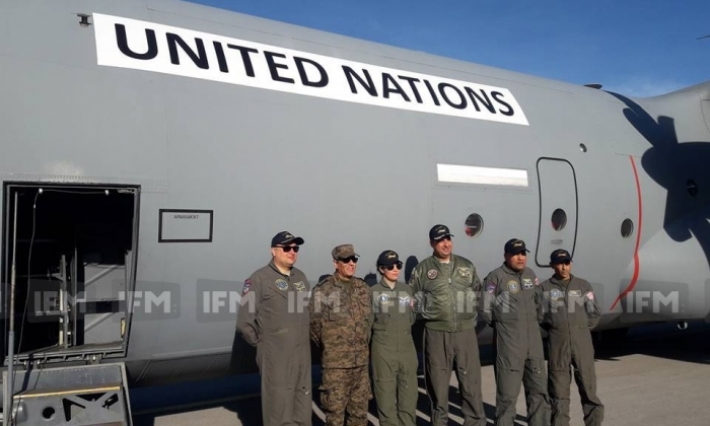 انطلاق الطائرة العسكرية المتوجهة الى مالي محملة بالمعدات والتجهيزات للمشاركة في مهمة أممية لحفظ السلام