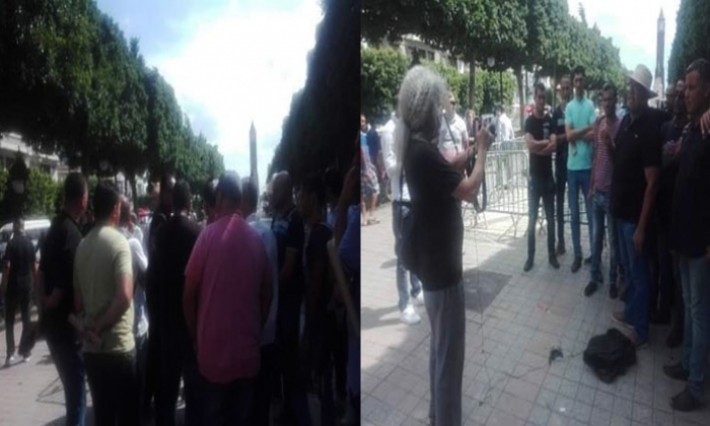 أمنيون معزولون ينفذون اعتصاما مفتوحا أمام وزارة الداخلية للمطالبة بالعودة إلى العمل