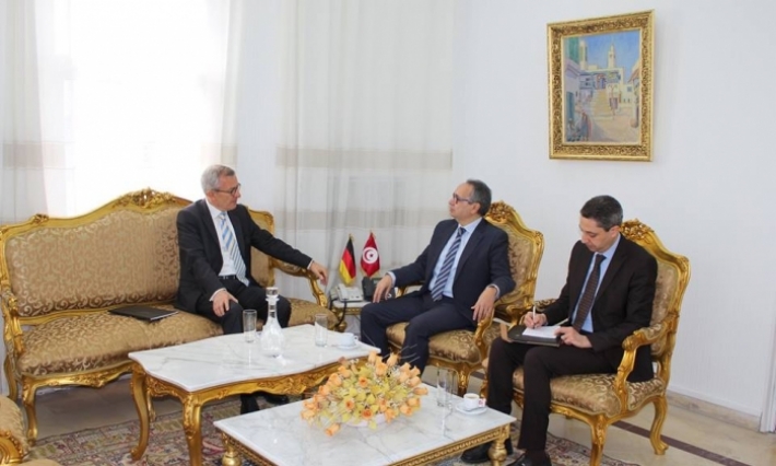  التعاون التونسي الألماني في المجالين القانوني والقضائي محور لقاء وزير العدل بسفير ألمانيا بتونس