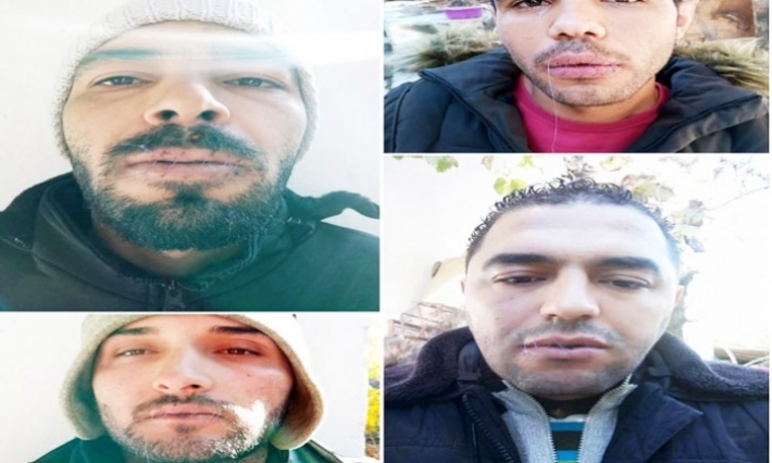 عمال حضائر معتصمون بالمستشفى المحلي في مكثر يخيطون أفواههم للمطالبة بالانتداب