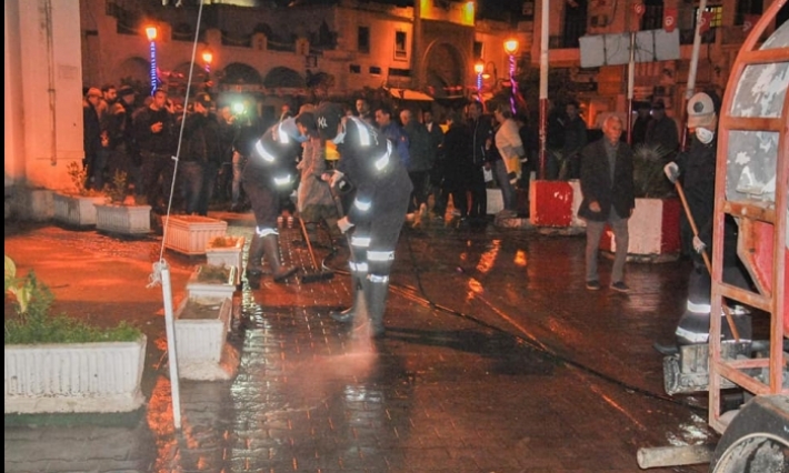 حملة نظافة وتعقيم في باب سويقة 