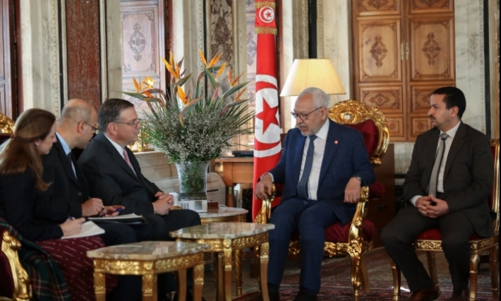 الغنوشي يلتقي سفير الولايات المتحدة ويبلغه غضب الشعب التونسي بسبب صفقة القرن
