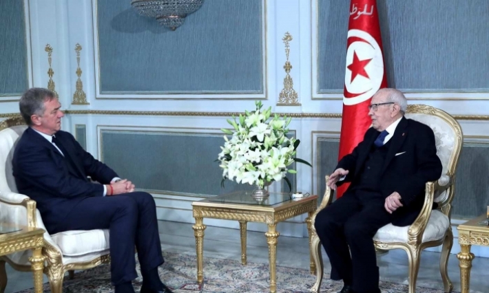 رئيس الجمهورية يلتقي الرئيس التنفيذي لشركة إيطالية مختصة في الرحلات البحرية