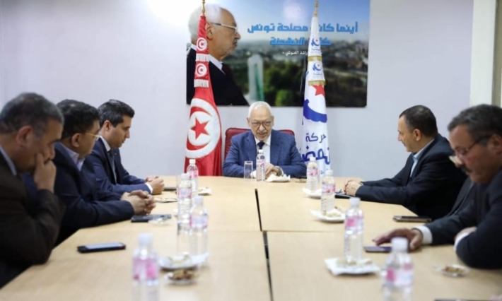 الغنوشي يجتمع بوزراء النهضة في حكومة الفخفاخ