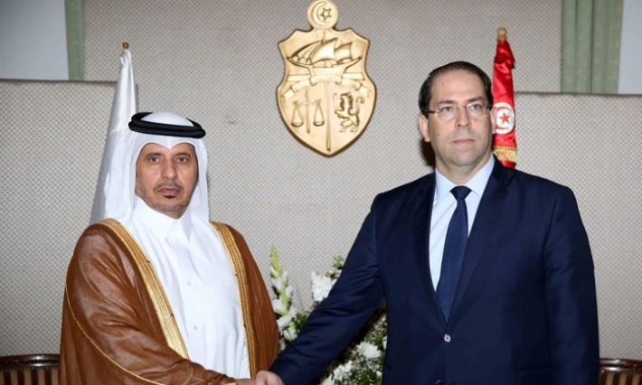 رئيس الحكومة يستقبل نظيره القطري