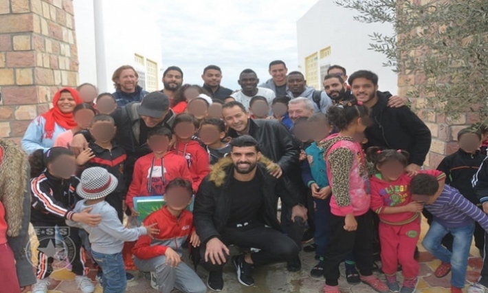 النجم الرياضي الساحلي في ضيافة مركز رعاية الأطفال فاقدي السند بأكودة 