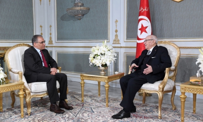 رئيس الدولة يتحادث مع رئيس حركة مشروع تونس