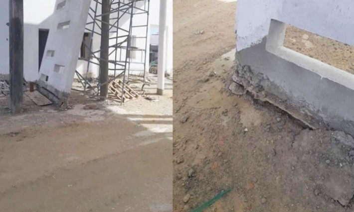 القيروان: إيقاف وقتي لأشغال المدرسة الاعدادية بعمادة الخضراء على إثر ميلان جدار حديث البناء