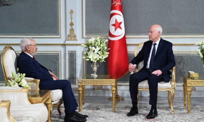 رئيس الجمهورية يستقبل راشد الغنوشي 