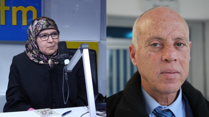   محرزية العبيدي : لوكنت رئيسة تونس نعمل كيما قيس سعيد