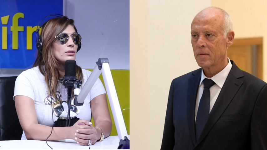ايمان الشريف: هذا رأيي في اللي سمات ولدها قيس سعيد